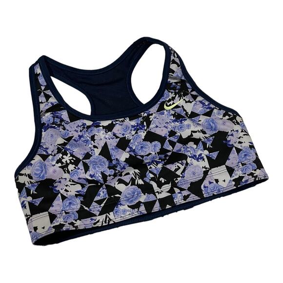 Nike Swoosh Printed Reversible Sports Bra Girls - Floral Multi - Large** - Picture 1 of 7